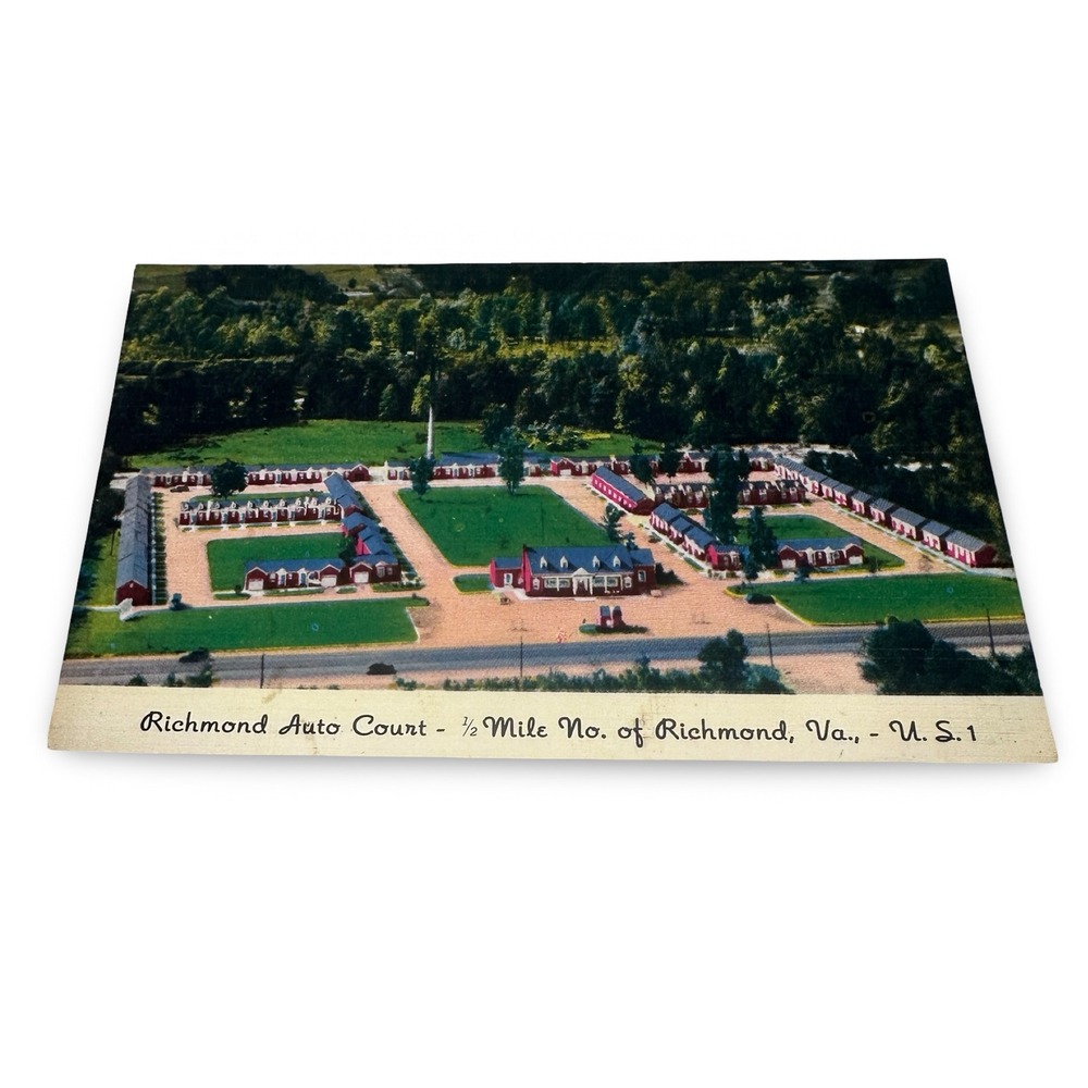 Richmond Auto Court Virginia US 1 Vintage Linen Postcard Unused New 1950s AAA